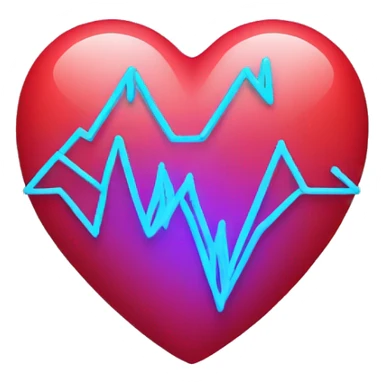 Heart with beat sticker
