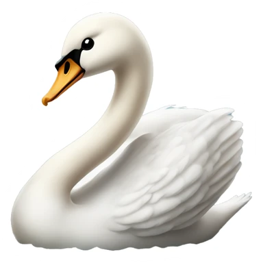 swan with beak open sticker