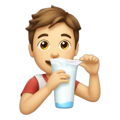 A flam drinking milk sticker
