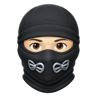 Black fabric Limbless ninja/robber balaclava ball sphere! It’s rollable sticker