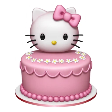 hello kitty birthday cake sticker