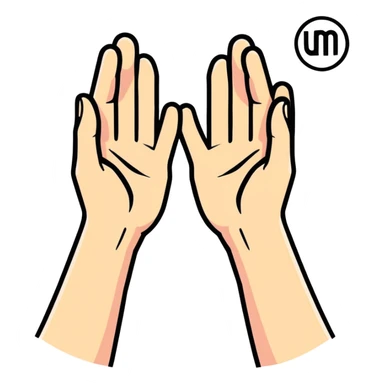 The UM u hands sticker