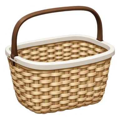 white wicker basket sticker