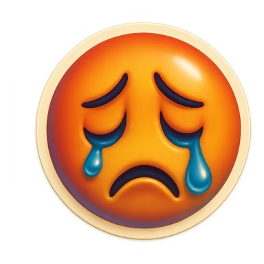 sad Tears rolling down face 
Mouth Pout
head down
 sticker