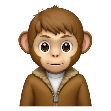 Un singe qui est habillé comme un garçon sticker