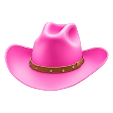 a pink and aesthetic cowboy hat sticker