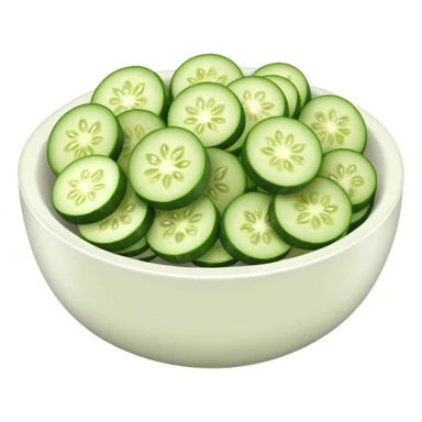 cucumber salad in a bowl, fresh and green sticker