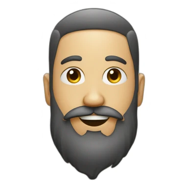A man with beard kissing & winking  sticker