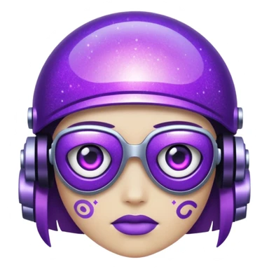 glitter music purple cyberpunk sticker