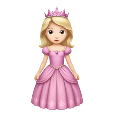 girls in a princess dress sticker