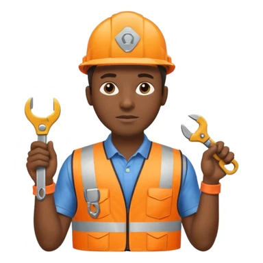 City Maintenance Worker black man sticker