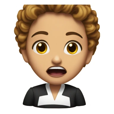 judge judy open mouth facing up famous clip sticker