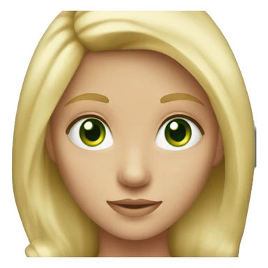 Blond girl with green eyes  sticker