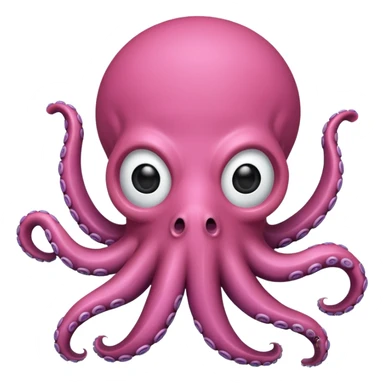 pink octopus face mask sticker