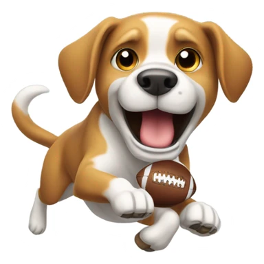 Dog playing football sticker