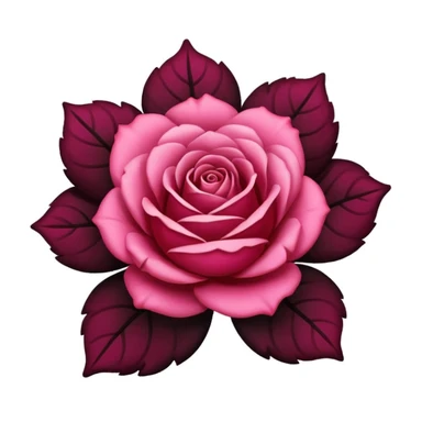 Rosa o flor negra sticker