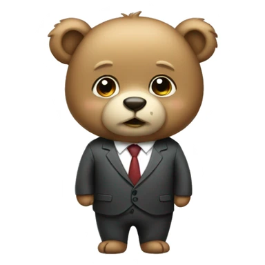 Cute bear wearing a suit sticker