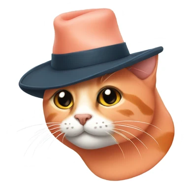 Cat with a salmon hat sticker
