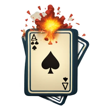 A deck of card Explode sticker