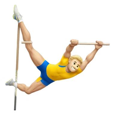 Pole vaulter male sweden sticker