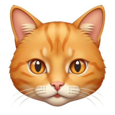 Orange Tabby Cat squinted eyes sticker