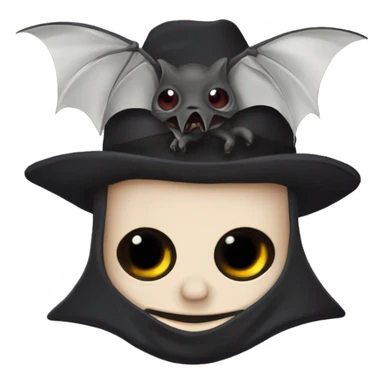 Emoji feiert mit Fledermaus, Totenkopf und vampir sticker