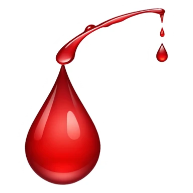 Blood red water drop sticker