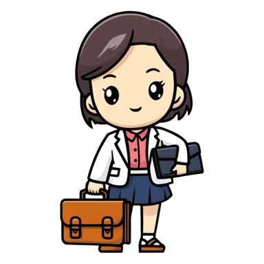 Japanese professional girl with briefcase sticker