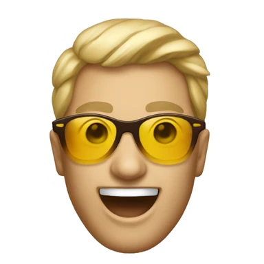 fantestic energetic sunglases emoji sticker