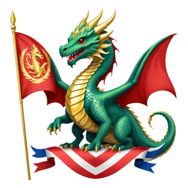 A draconic nation represent emoji sticker