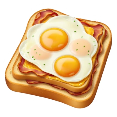 Egg and bacon toast sticker