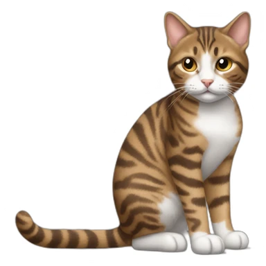 Saxophone playing brown tabby American short-hair cat sticker