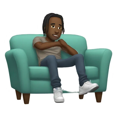 Travis Scott on a couch sticker