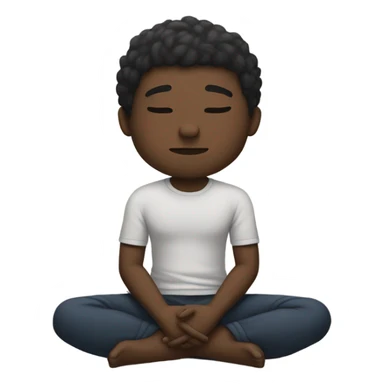 Strong black guy meditating sticker
