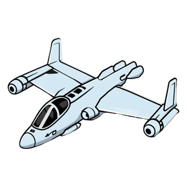 A-10 Warthog attack plane sticker