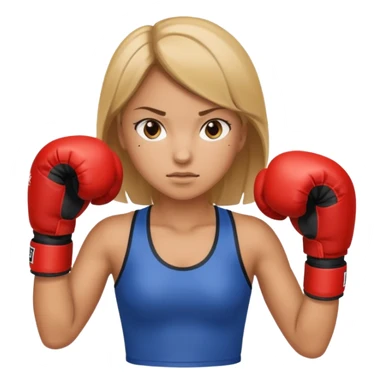 Girl boxing sticker
