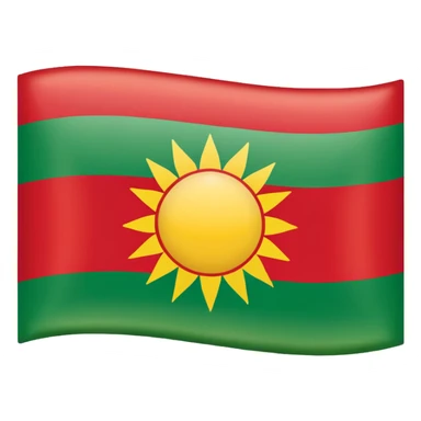 Kurdish vlag and a sun in the middle sticker