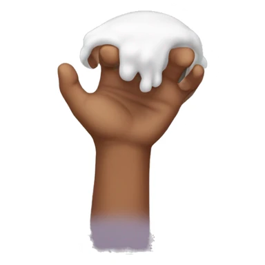 Hand WHO hold in a toffel sticker