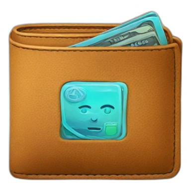 wallet with crypto sticker