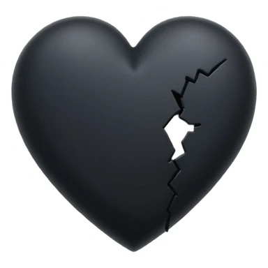 Corazon roto negro sticker