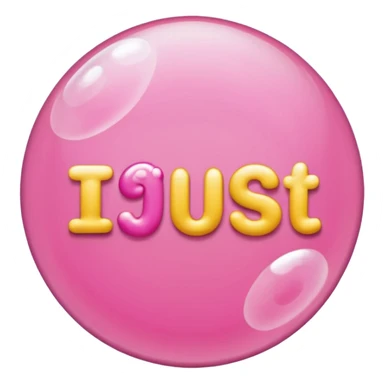 make the emoji with words saying im just a girl in pink sticker