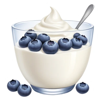 Greek yogurt with blueberries  sticker