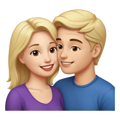 couple kissing sticker
