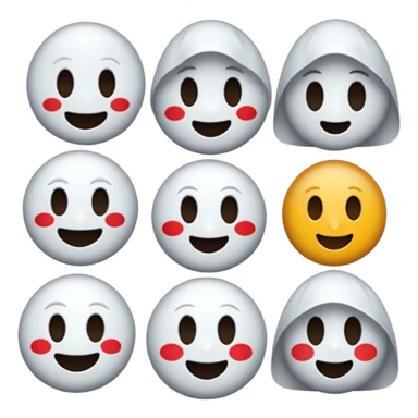 Emojis qui rigole fusionné avec l’emojis fantôme 👻 sticker