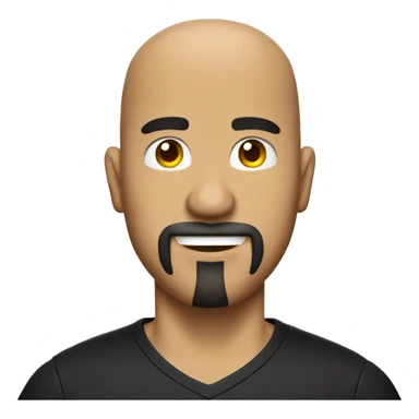 Latino bald man with goatee playing blackjack sticker
