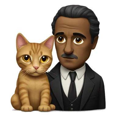 the godfather and cat sticker