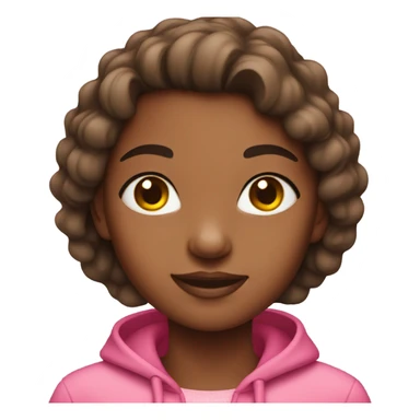 Brown girl pink outfit  sticker