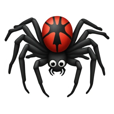Black and red spider sticker