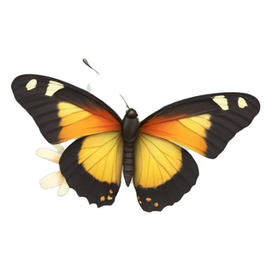 butterfly on flower sticker