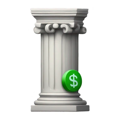 pillar of dollar sign sticker